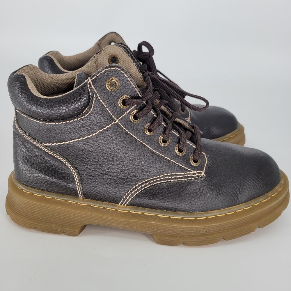 Dr martens Harrisfield mens dark brown leather ankle boots size US 11
